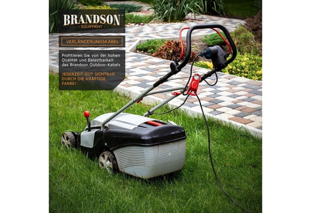 Brandson Schutzkontakt Verlängerungskabel für Outdoor 3500 W Strom Kabel für den Außenbereich / IP44 - 40m