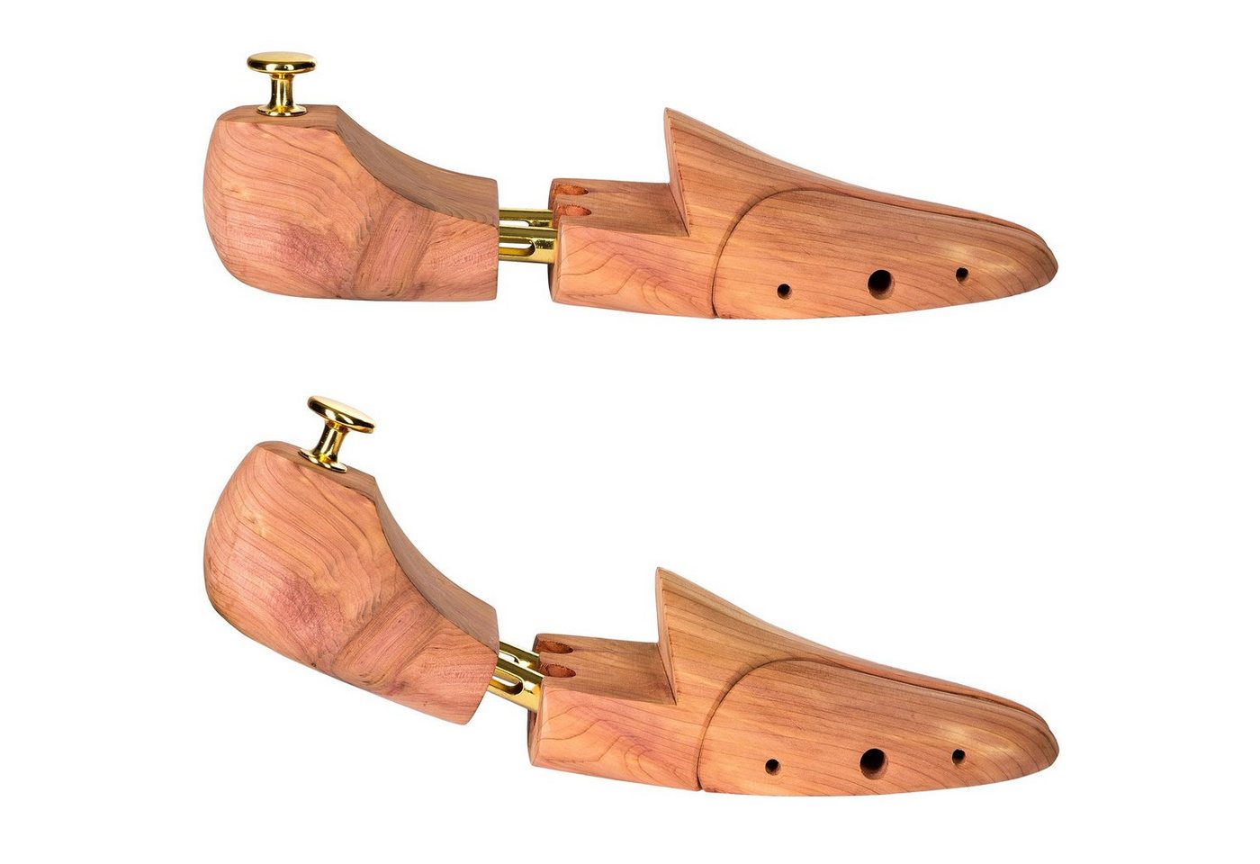 tectake® 1 Paar Schuhspanner, aus Zedernholz, Verhinderung von Gehfalten, gute Luftzirkulation, Messingknopf für einfaches Herausziehen Bild 4