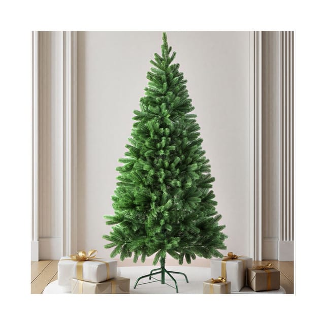 tectake® Weihnachtsbaum, verschiedene Größen, künstlich, Spritzguss, formbar mit viel Volumen, inklusive Metallständer mit Kunststoffkappen