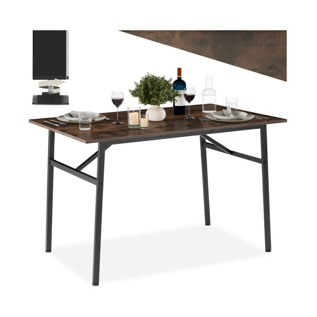 tectake® Esstisch, Industrial Style, rechteckig, 120 x 75 x 76 cm
