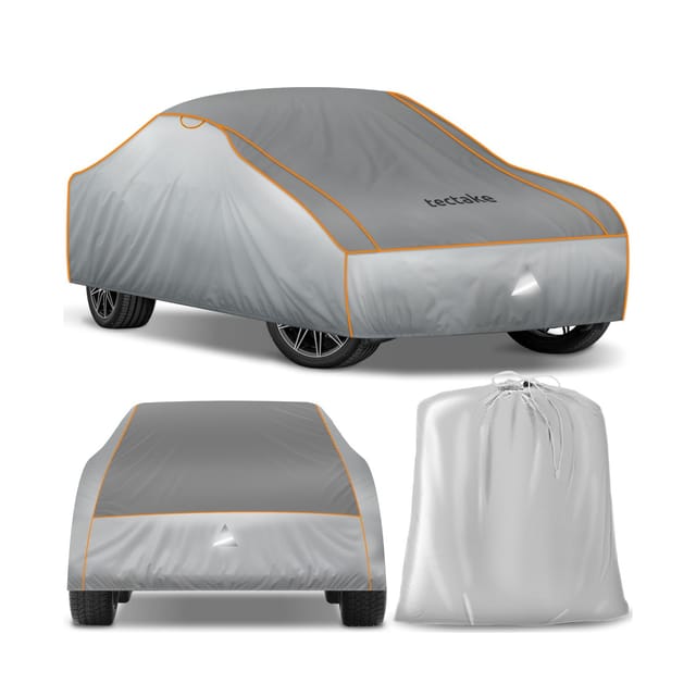 tectake® Autoplane, wasserdicht und atmungsaktiv, mit 4 mm Schaumstoffschicht, 3 längenverstellbare Spanngurte, inklusive Aufbewahrungstasche