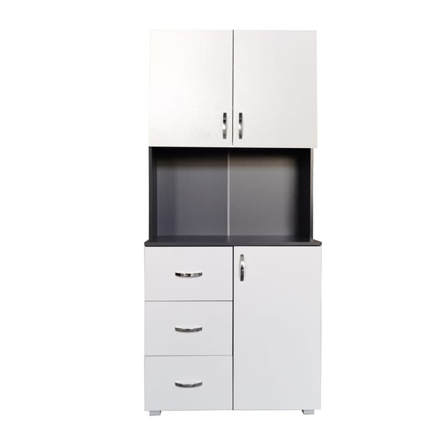 HTI-Living Küchenschrank Weiß/Grau Blanca