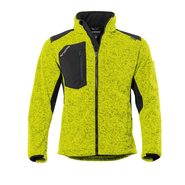 QUALITEX HIGH QUALITY WORKWEAR Strick-Fleecejacke mehrfarbig kiwi/meliert Damen: 48 Herren: XL
