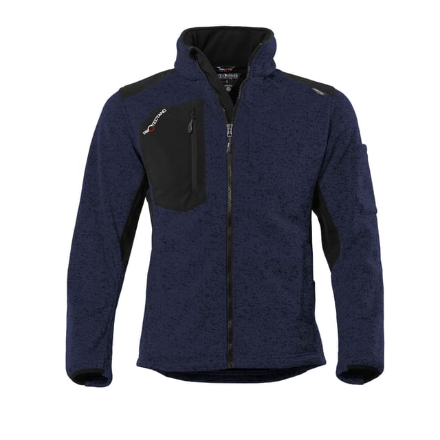 QUALITEX HIGH QUALITY WORKWEAR Strick-Fleecejacke mehrfarbig navy/meliert Damen: 48 Herren: XL