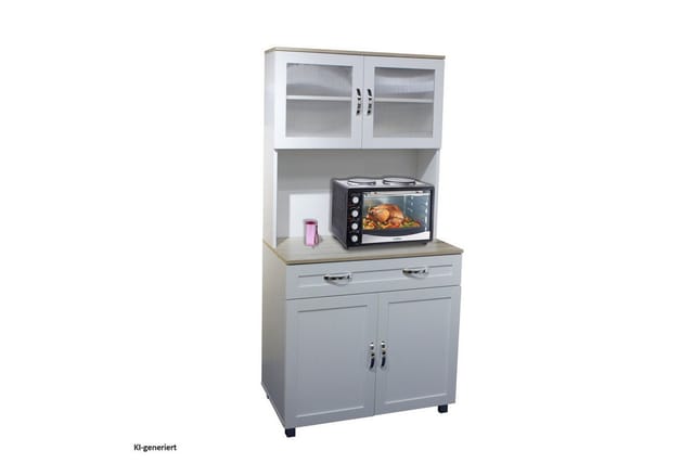 HTI-Living Küchenbuffet mit Glasteil Weiß Blanca
