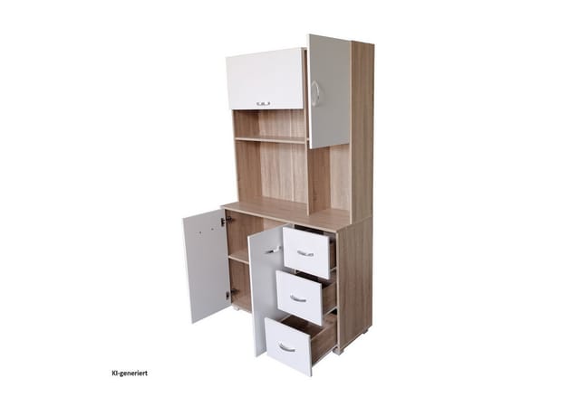 HTI-Living Küchenschrank Sonoma/Weiß Blanca