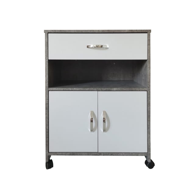 HTI-Living Küchenschrank Beton/Weiß Blanca