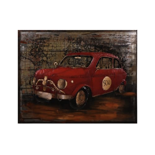 Harms Import & Vertriebs GmbH & Co. KG - 3D Metallbild rotes Auto