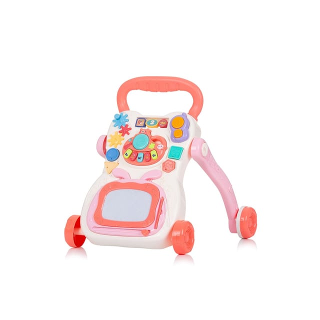 Chipolino Lauflernwagen Funny Games, Tasten, Musik, Telefon, Piano, Zeichenbrett pink