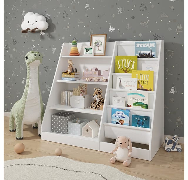 Vicco Kinderregal Conny Weiß 90 x 80,5 cm mit großen Ablagen