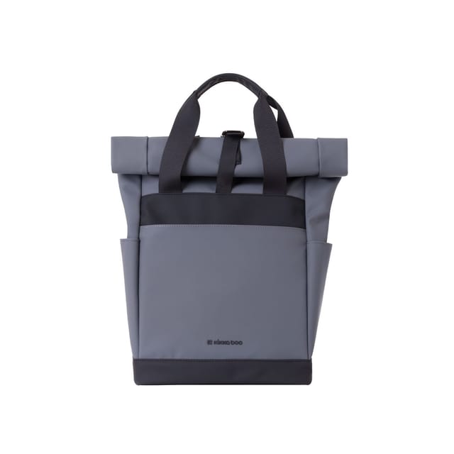 Kikkaboo Wickeltasche Cerise Rucksack Reißverschluss wasserfest Wickelunterlage grau
