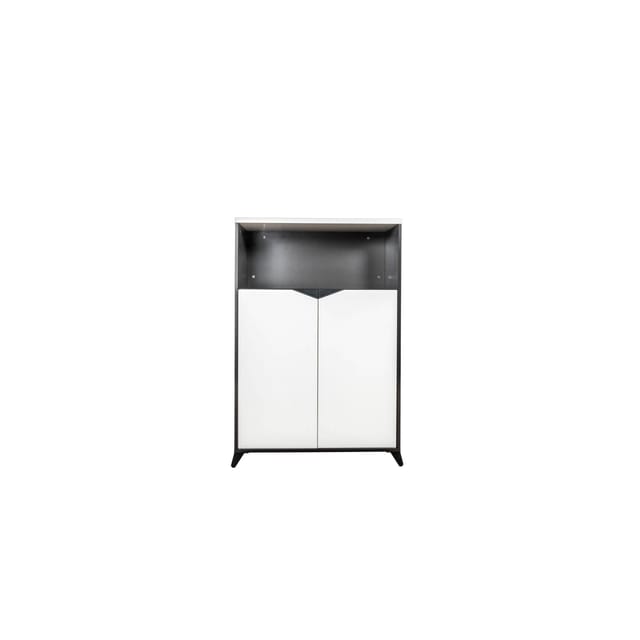 Büromöbel Büro Schrank Aktenschrank CLAUDIO weiß-schwarz 80x40 x120 cm Büro Homeoffice Arbeitszimmer