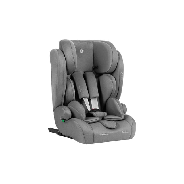 Kikkaboo Kindersitz i-Cross i-Size (76-150cm) Isofix Top Tether Kopfstütze Gurt grau