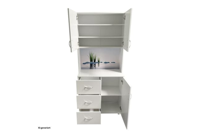 HTI-Living Badschrank Blanca Wellness Motiv Steine