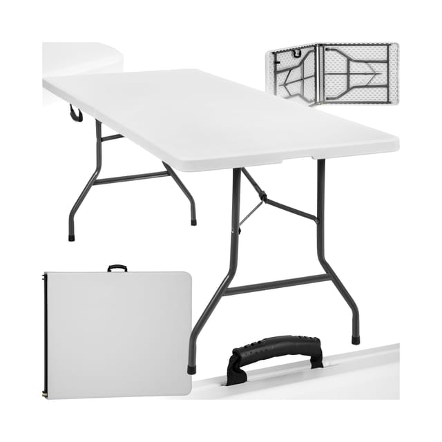 tectake® Campingtisch, klappbar, hohe Belastbarkeit, 183 x 76 x 74 cm