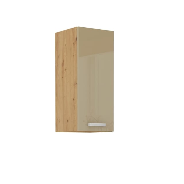 Hängeschrank 30 Eiche Artisan Cappuccino Hochglanz Küchenzeile Küchenblock Küche