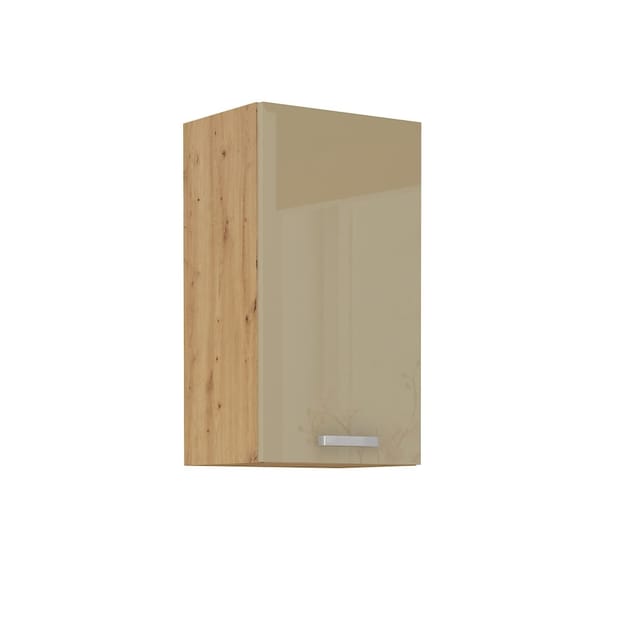 Hängeschrank 45 Eiche Artisan Cappuccino Hochglanz Küchenzeile Küchenblock Küche