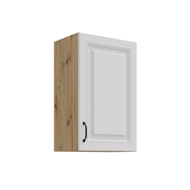 Hängeschrank 45 cm Stilo Weiss + Eiche Artisan Küchenzeile Küchenblock Küche