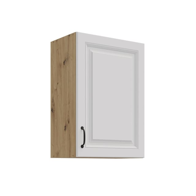 Hängeschrank 50 cm Stilo Weiss + Eiche Artisan Küchenzeile Küchenblock Küche