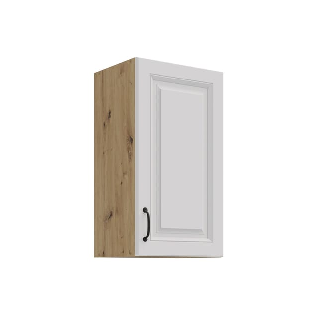 Hängeschrank 40 cm Stilo Weiss + Eiche Artisan Küchenzeile Küchenblock Küche