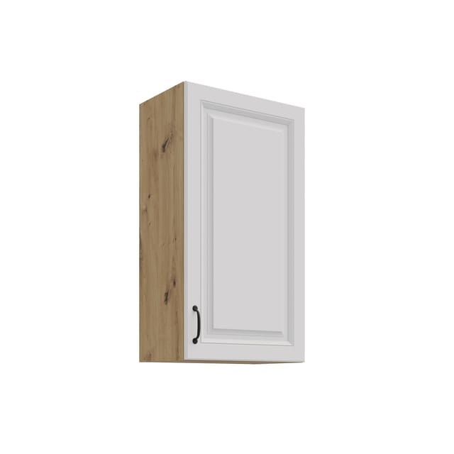 Hängeschrank 50-90 cm Stilo Weiss + Eiche Artisan Küchenzeile Küchenblock Küche