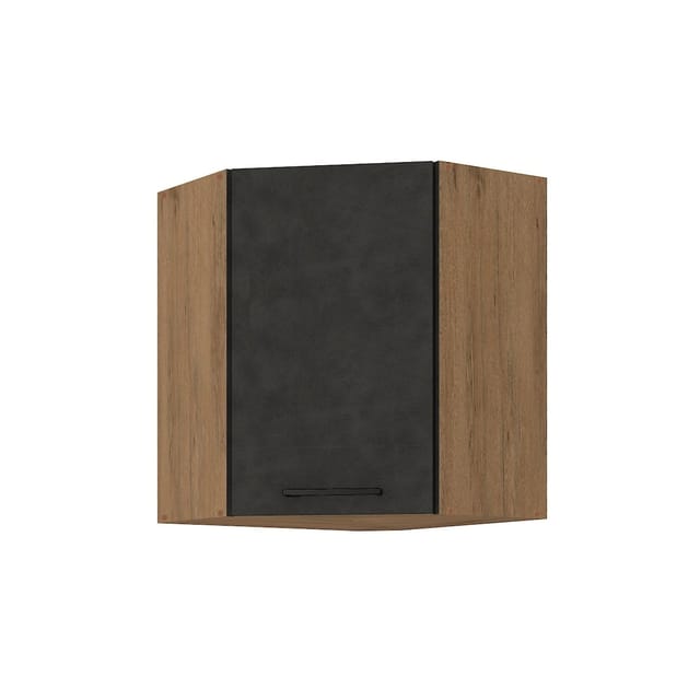 Vigo Eckhängeschrank 60x60 cm Eiche Lancelot Matera Grau Küchenzeile Einbauküche