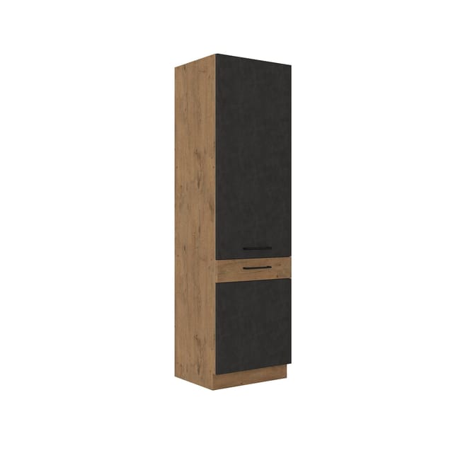 Vigo Hochschrank 60 cm Eiche Lancelot Matera Grau Küchenzeile Küchenblock Küche