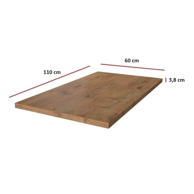 Arbeitsplatte 110 cm 38 mm Küchenzeile Küchenblock Eiche Lancelot Küche Vigo