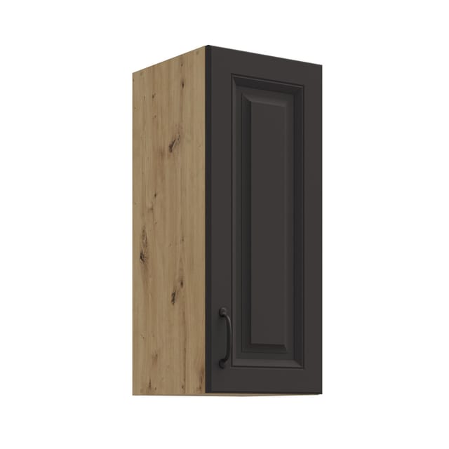 Hängeschrank 30 cm Stilo Grau + Eiche Artisan Küchenzeile Küchenblock Küche