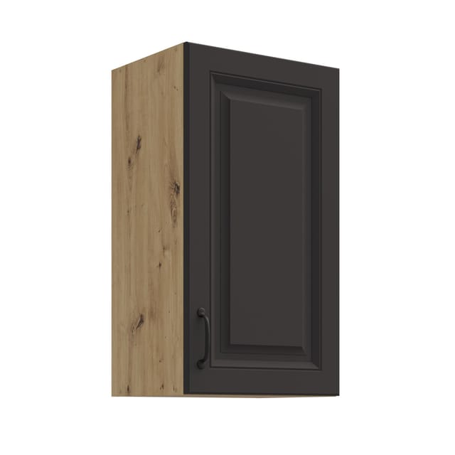 Hängeschrank 40 cm Stilo Grau + Eiche Artisan Küchenzeile Küchenblock Küche
