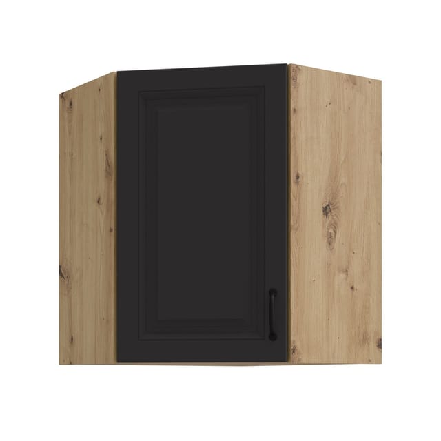 Eckhängeschrank 60x60 cm Stilo Grau Eiche Artisan Küchenzeile Küchenblock Küche