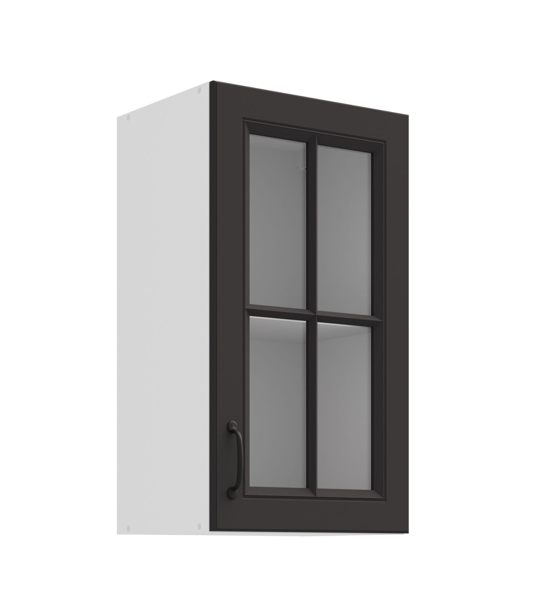 Glashängeschrank 40 Cm Stilo Grau Küchenzeile Küchenblock Landhaus Einbauküche