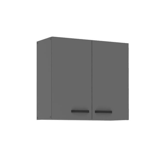 Küche NESSA Hängeschrank 80 cm Anthrazit Küchenzeile Küchenblock Einbauküche