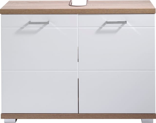 byLIVING Waschbeckenunterschrank NEBRASKA, Breite 80 cm, Artisan Eiche/weiß
