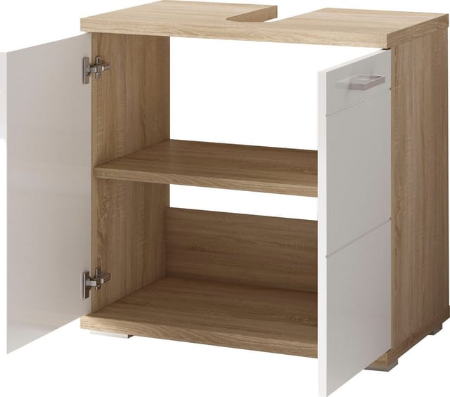 byLIVING Waschbeckenunterschrank NEBRASKA, Breite 60 cm, Artisan Eiche/weiß