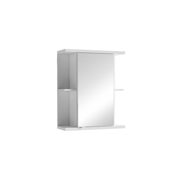 byLIVING Spiegelschrank NEBRASKA, Breite 60 cm, weiß, seitliche Ablagen