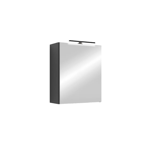 byLIVING Spiegelschrank SPREE, Breite 50 cm, anthrazit, LED Beleuchtung