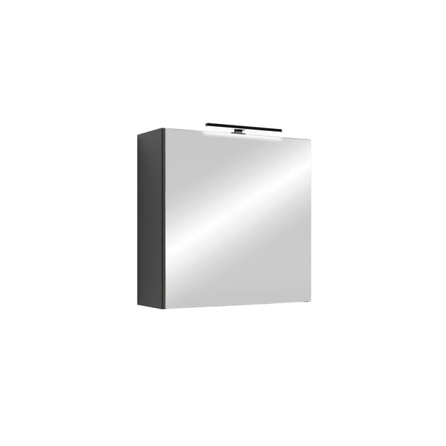 byLIVING Spiegelschrank SPREE, Breite 60 cm, anthrazit, LED Beleuchtung