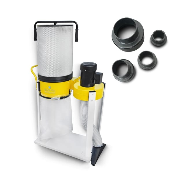 BAMATO Absauganlage AB-1500CF mit Feinstaubfilter und Adapter Set (400V)