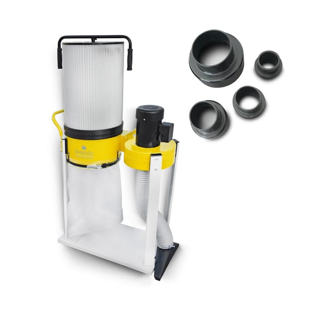 BAMATO Absauganlage AB-1500CF mit Feinstaubfilter und Adapter Set (230V)