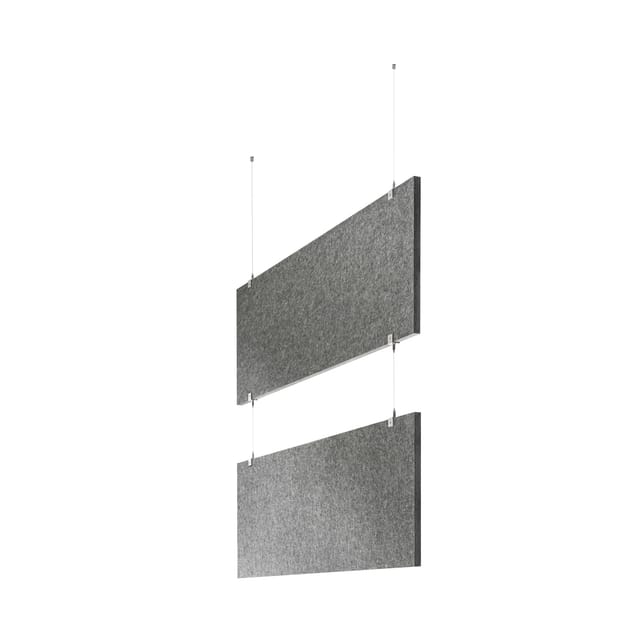 baffel multiple-Set - Deckenträger - 2-fach Farbe: grau, Größe: 150x50x2,5cm