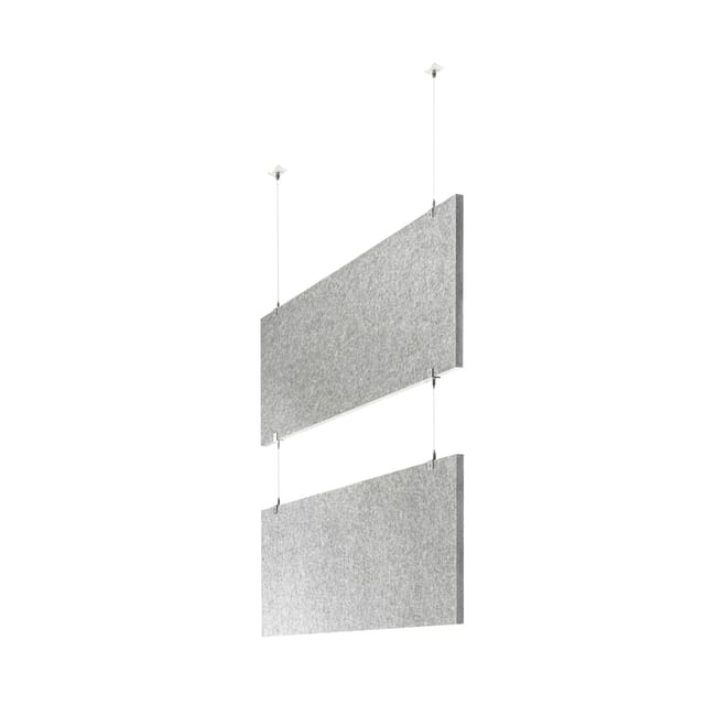 baffel multiple-Set - Deckenträger Odenwald - 2-fach Farbe: lichtgrau, Größe: 150x50x2,5cm