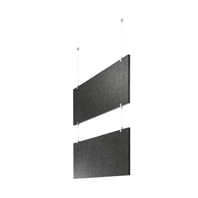 baffel multiple-Set - Deckenträger Odenwald - 2-fach Farbe: anthrazit, Größe: 200x50x2,5cm