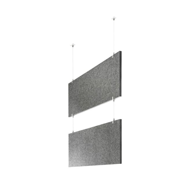 baffel multiple-Set - Deckenträger Odenwald - 3-fach Farbe: grau, Größe: 100x50x2,5cm