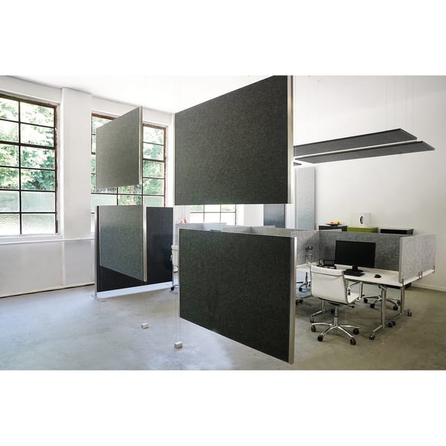 Raumteiler-Set b-box 2-Lauf Farbe: anthrazit, Größe: 150x100x2,5cm