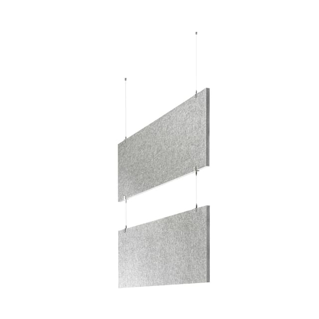 baffel multiple-Set - Deckenträger - 3-fach Farbe: lichtgrau, Größe: 200x50x2,5cm