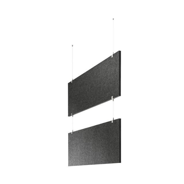 baffel multiple-Set - Deckenträger - 3-fach Farbe: anthrazit, Größe: 200x50x2,5cm