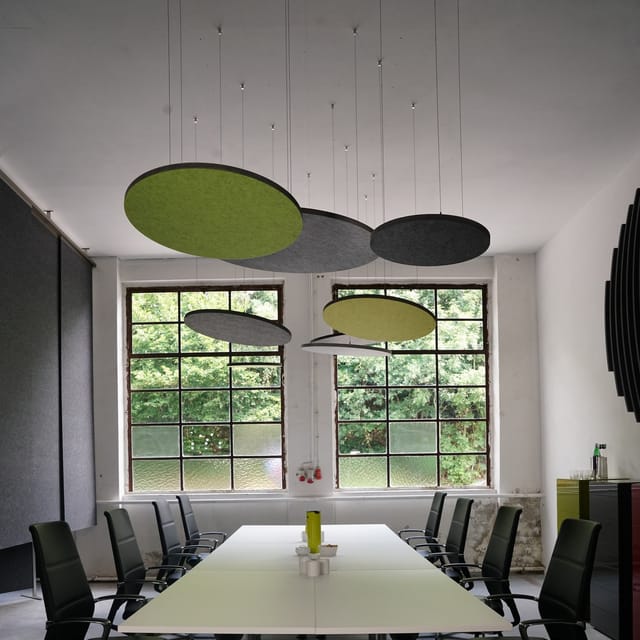 Deckensegel-Set ceiling round Deckenträger Farbe: anthrazit, Größe: 75x75x2,5cm
