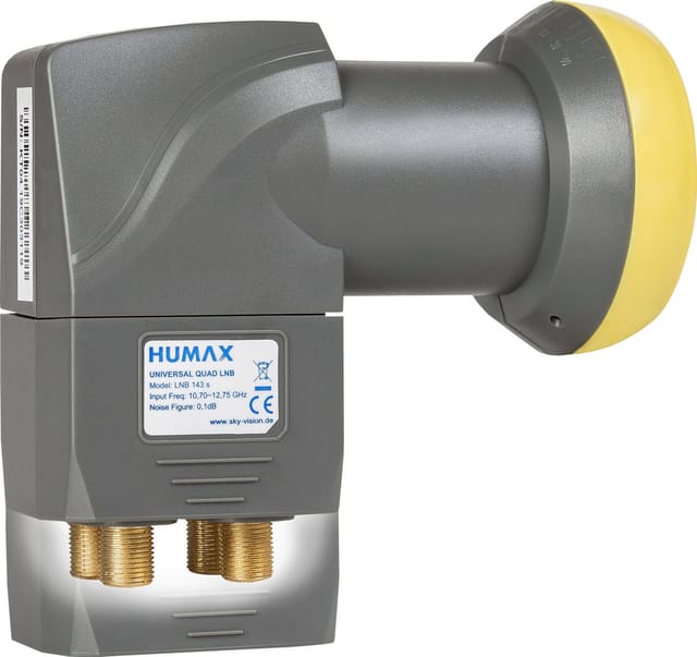 Humax Quad-Universal-LNB, Integrierter Wetterschutz LTE-Filter, Karton