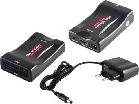 sky vision SCART auf HDMI Konverter, PAL, NTSC, 1080P, VHS, Xbox, PS3